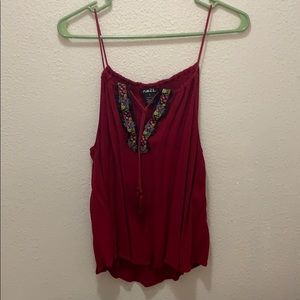 Red tank top